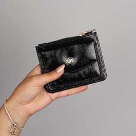 Zoozie Bags Billetera de Cuero Negra